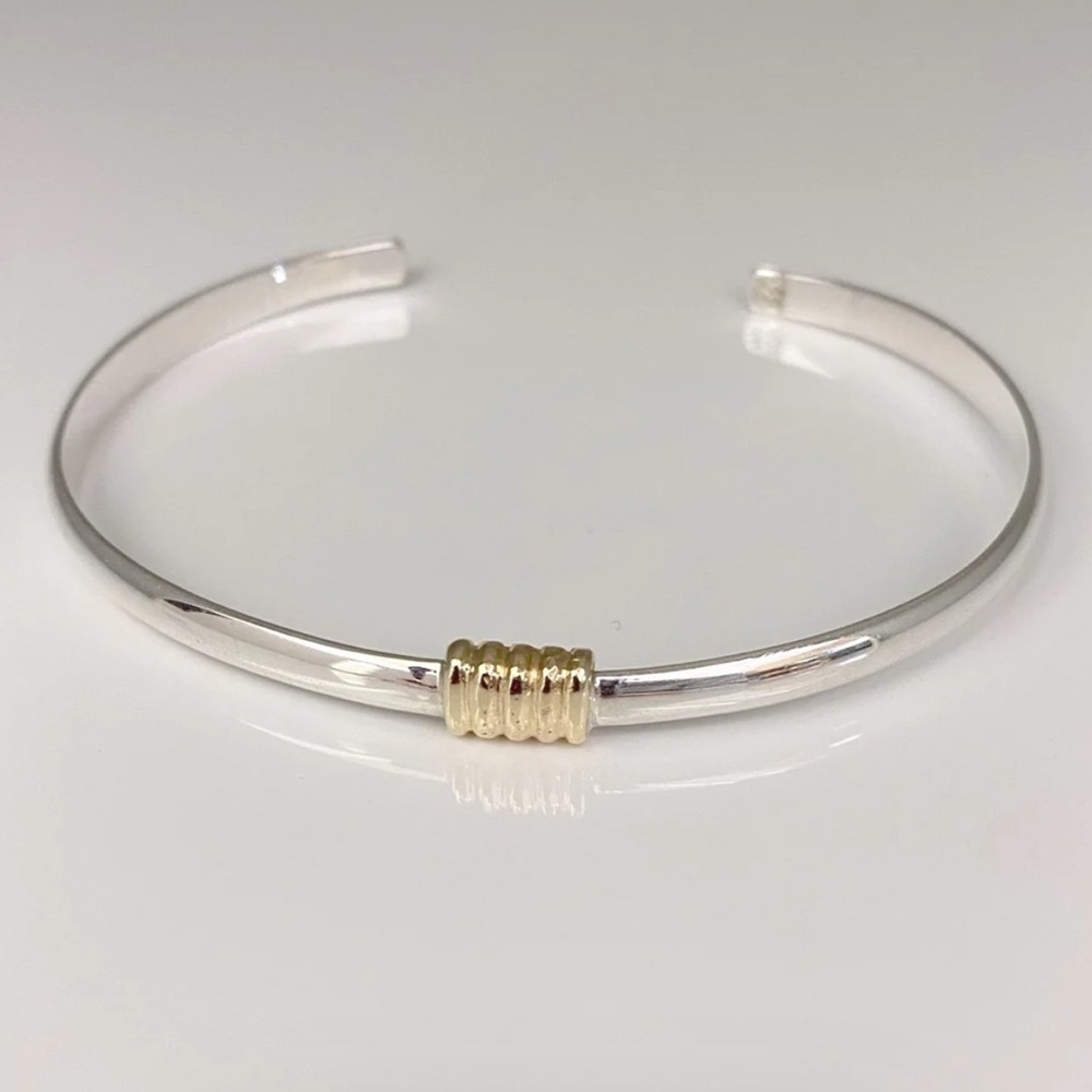 Cuff with 14K Gold Center Wrap